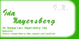 ida mayersberg business card